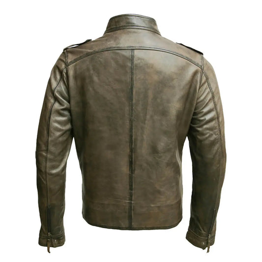 Men's Carl Leather Jacket Durable Full Grain Outerwear