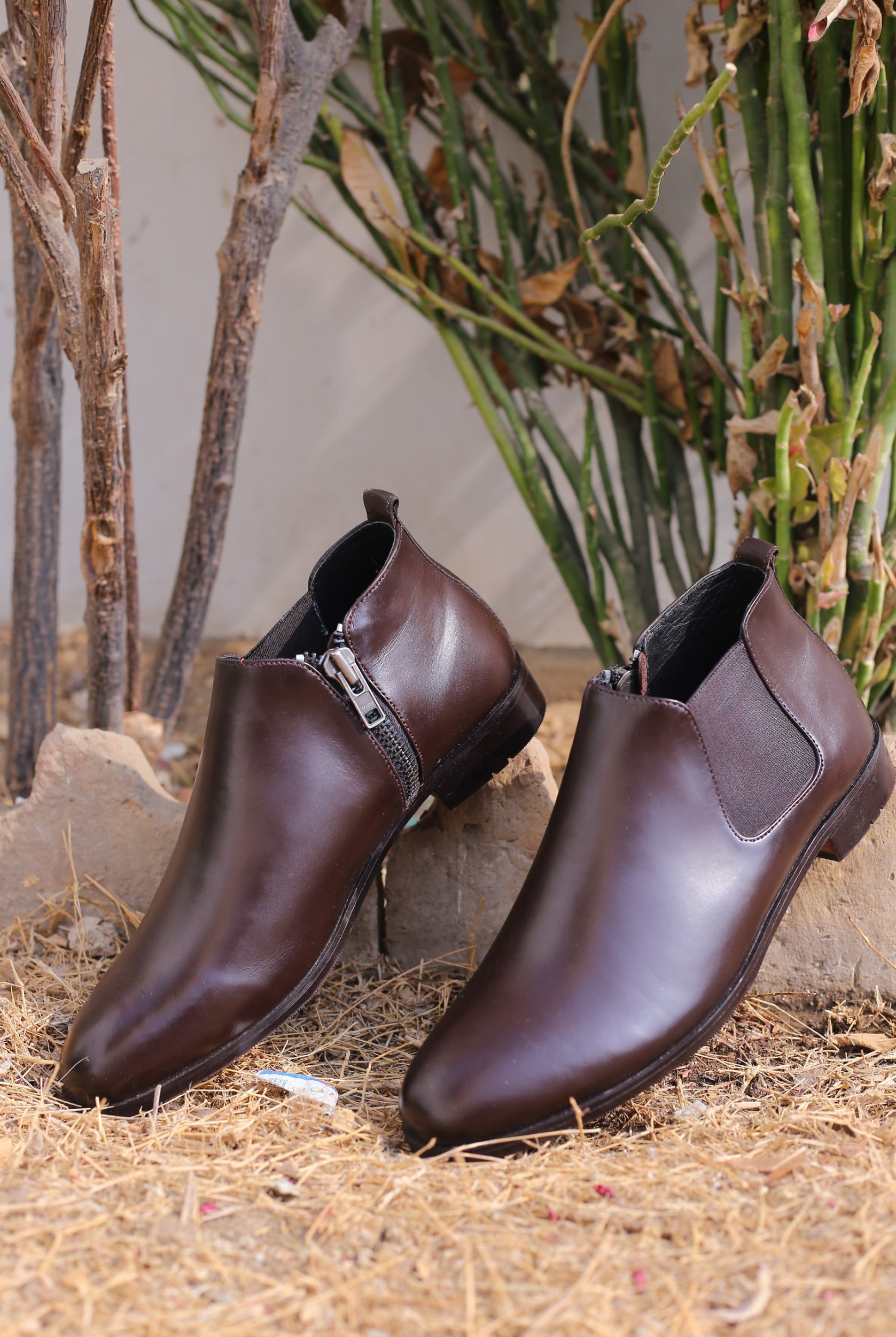 Men's Chelsea Boots, Round Toe Chelsea Boots, Burnished Leather Chelsea Boots, Brogue Chelsea Boots, Pull-On Chelsea Boots, Leather Chelsea Boots, Men's Ankle Boots, Dress Chelsea Boots, Men's brown chelsea boots, Round toe chelsea boots with brogue detailing, Easy slip-on chelsea boots for men, brown chelsea boots, tan chelsea boots