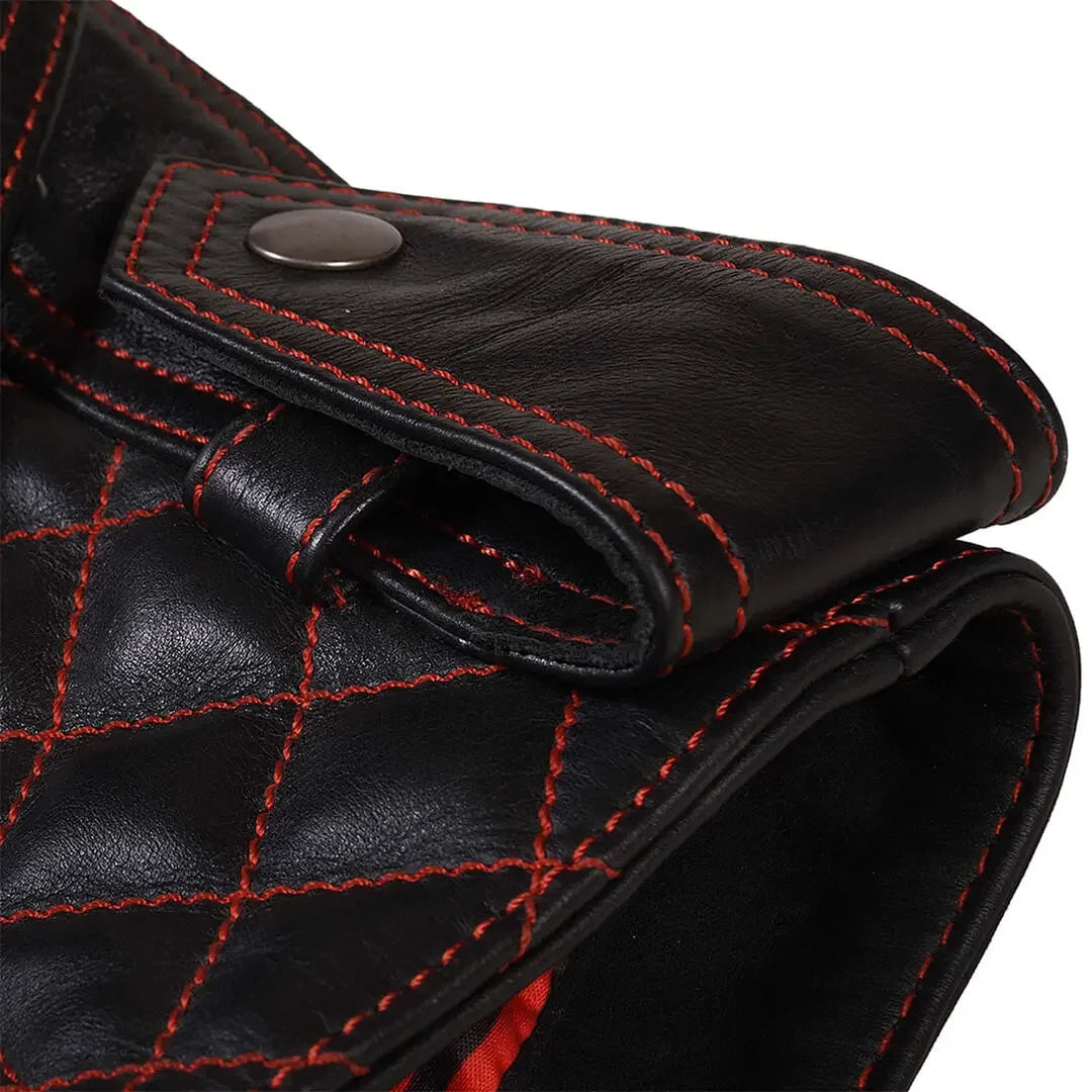 Mens Leather Vest Real Lambkin Biker Vest