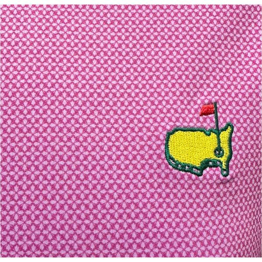 Masters Tech Magenta Decorative Cross Pattern Performance Golf Shirt Polo