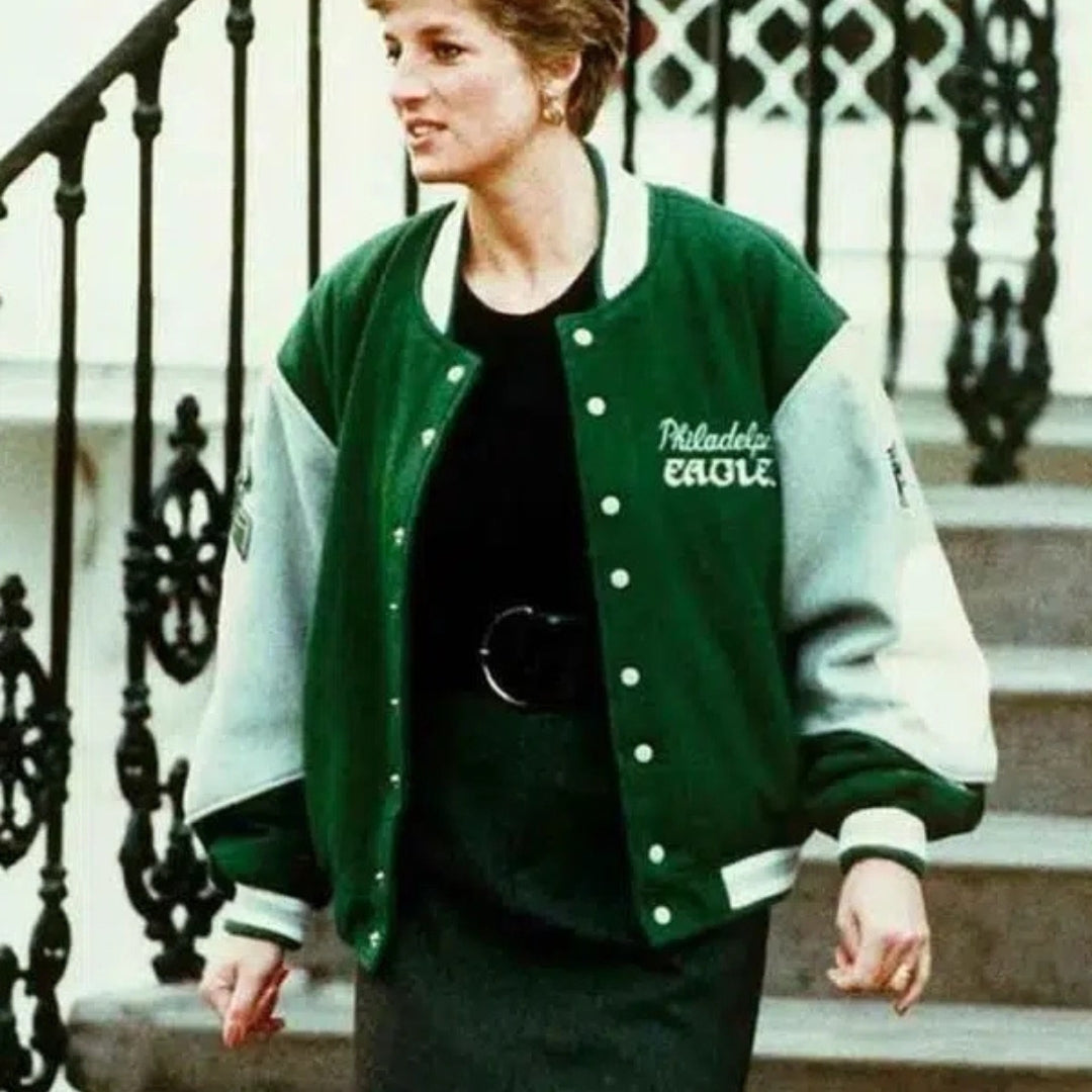 Philadelphia Eagles Kelly Green Varsity Jacket Vintage Style Letterman Bomber The Jacket Makers