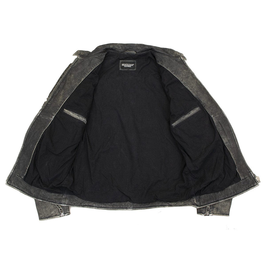 Men's Brown Distressed Leather Café Racer Jacket