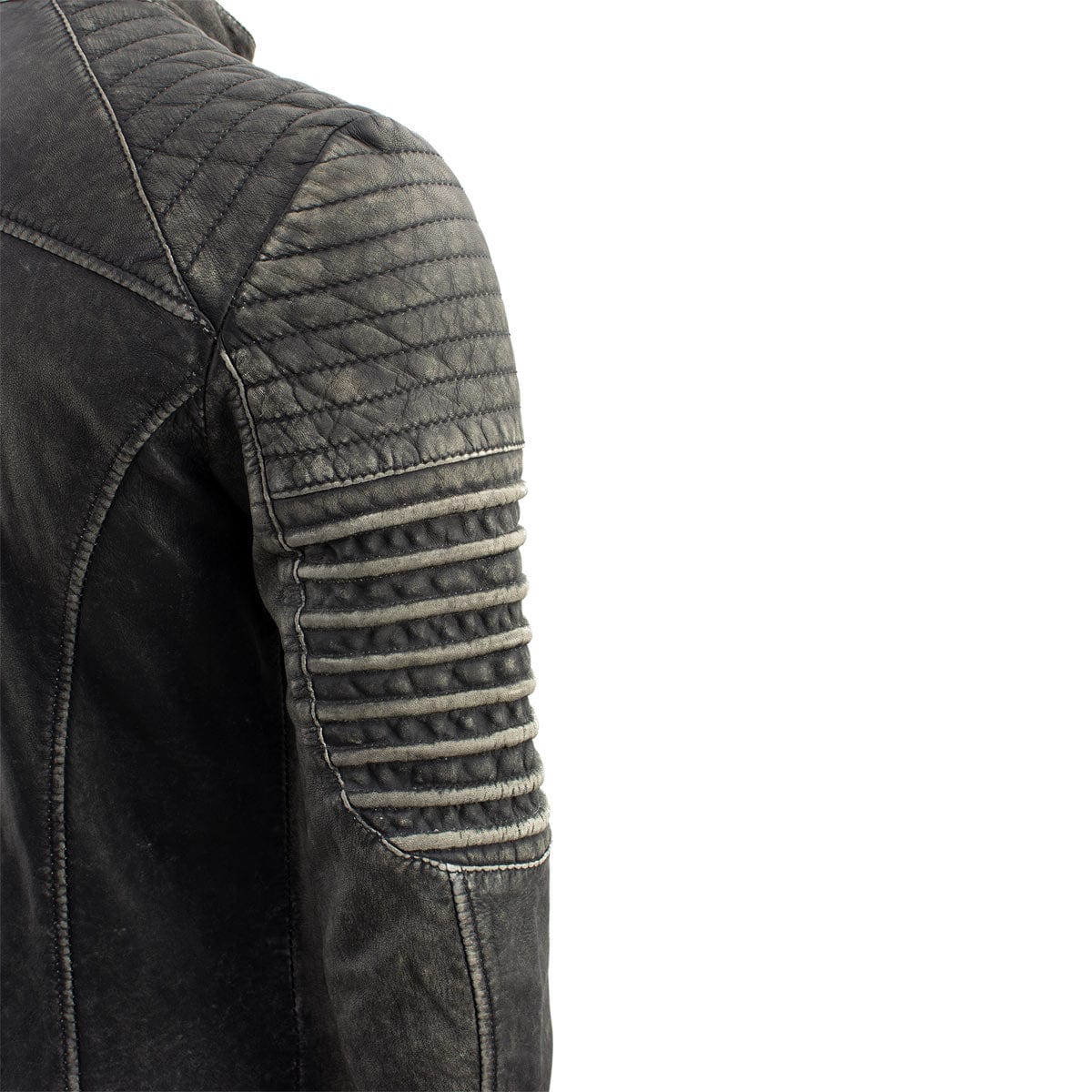 Men's Brown Distressed Leather Café Racer Jacket