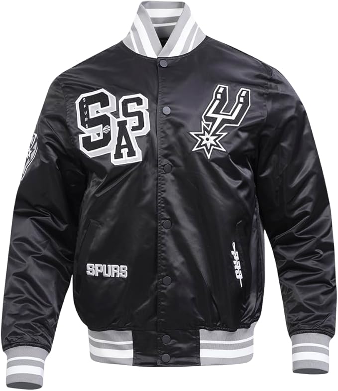San Antonio Spurs Mens NBA Best Of Satin Jacket Black