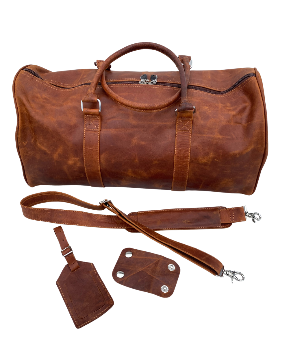 Leather Duffel Bag: Where Sophistication Meets Functionality"