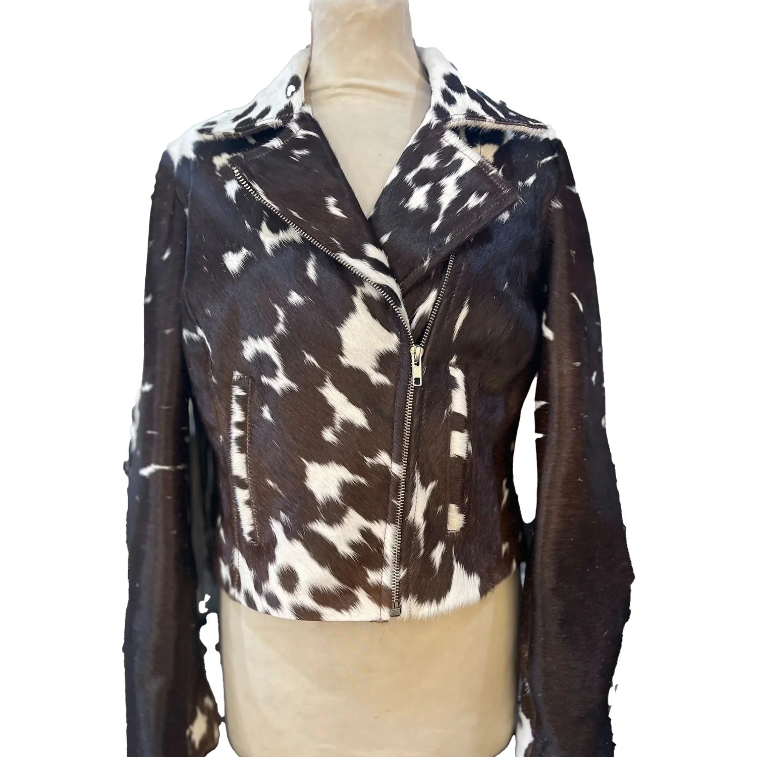 Contemporary White Cream Cowhide Leather Jacket Thejacketmakerss