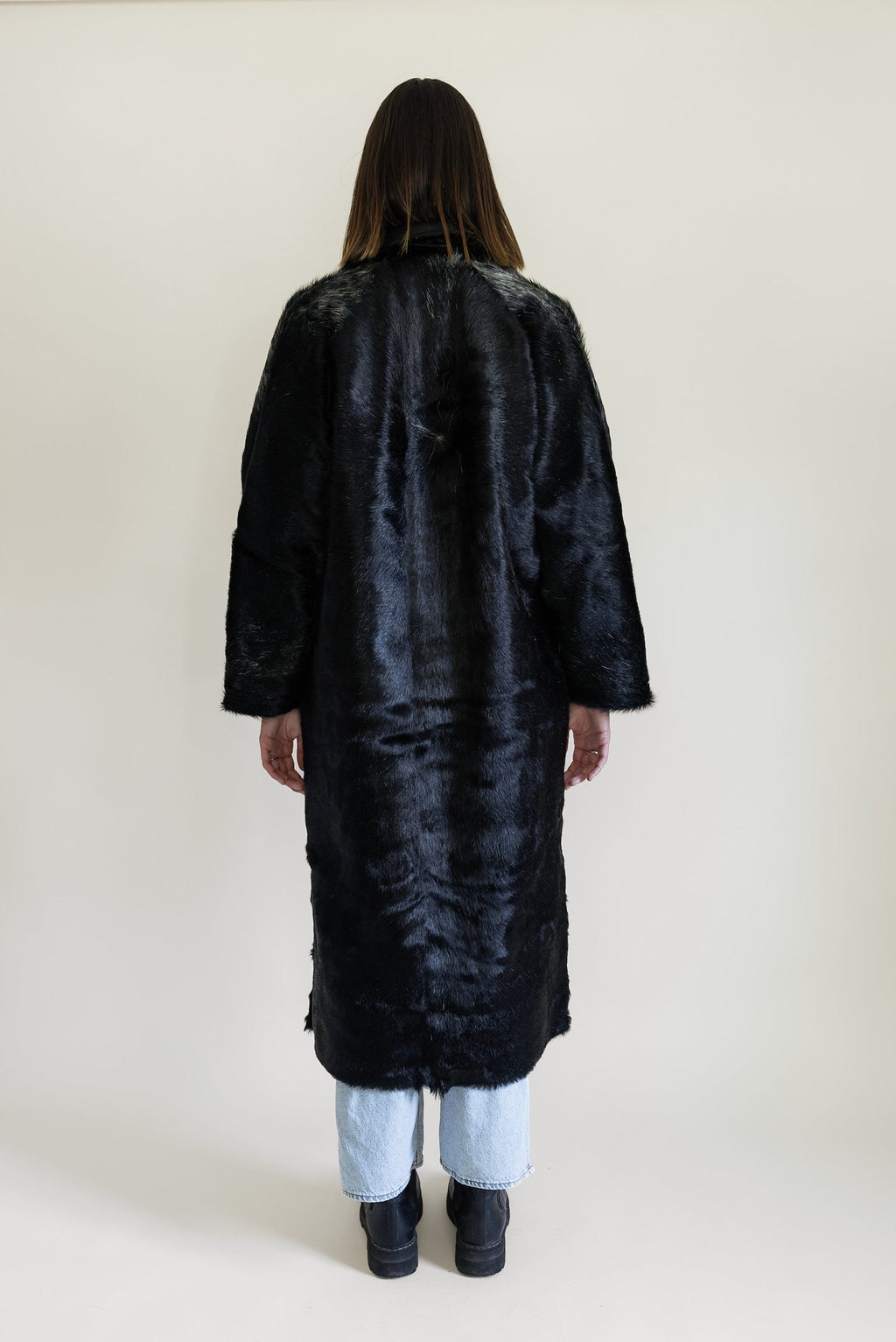 Cowhide Leather Trench Coat for Women