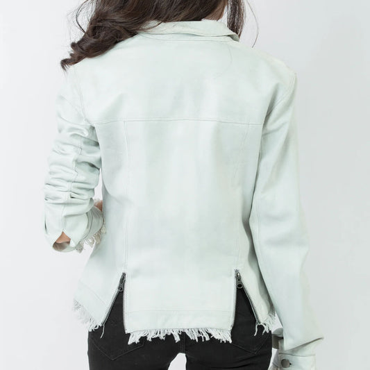 Stylish Leather Biker Jacket Women's Fashion Outerwear