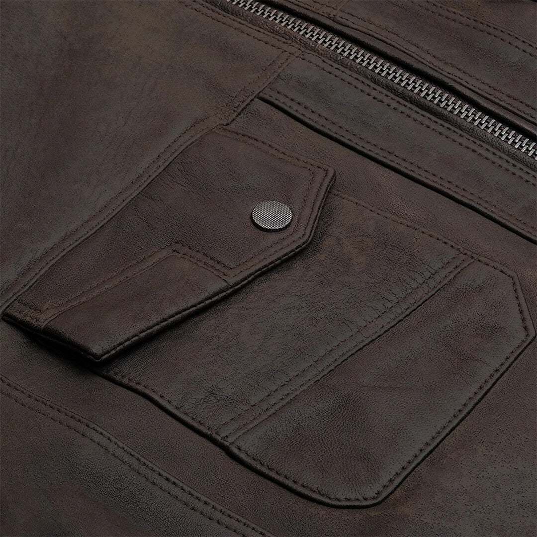 Elegant handcrafted olive green leather bomber jacket, an ideal birthday gift for the fashion-forward individual.