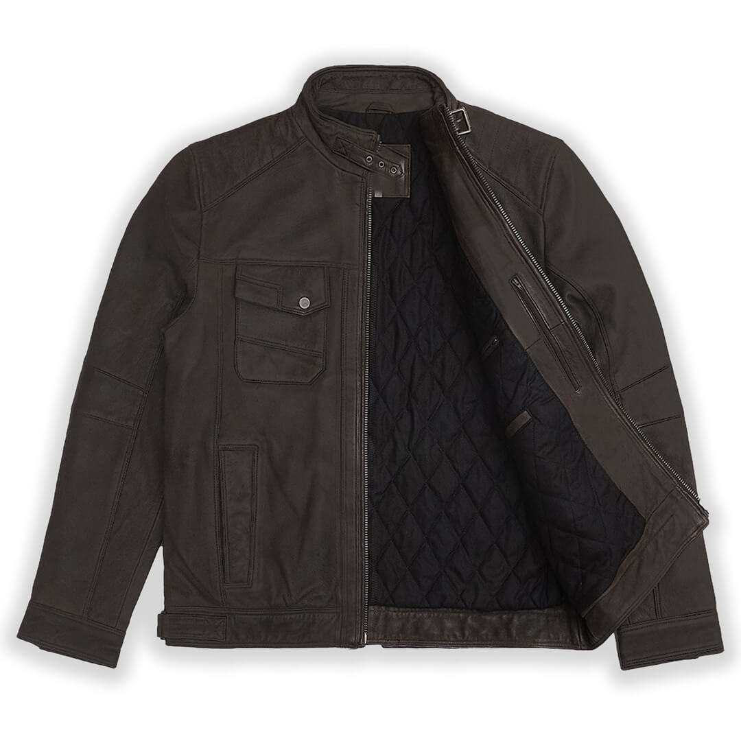 Elegant handcrafted olive green leather bomber jacket, an ideal birthday gift for the fashion-forward individual.