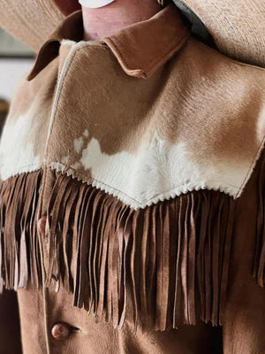 Cowboy hair on pony skin jacket for men's Thejacketmakerss