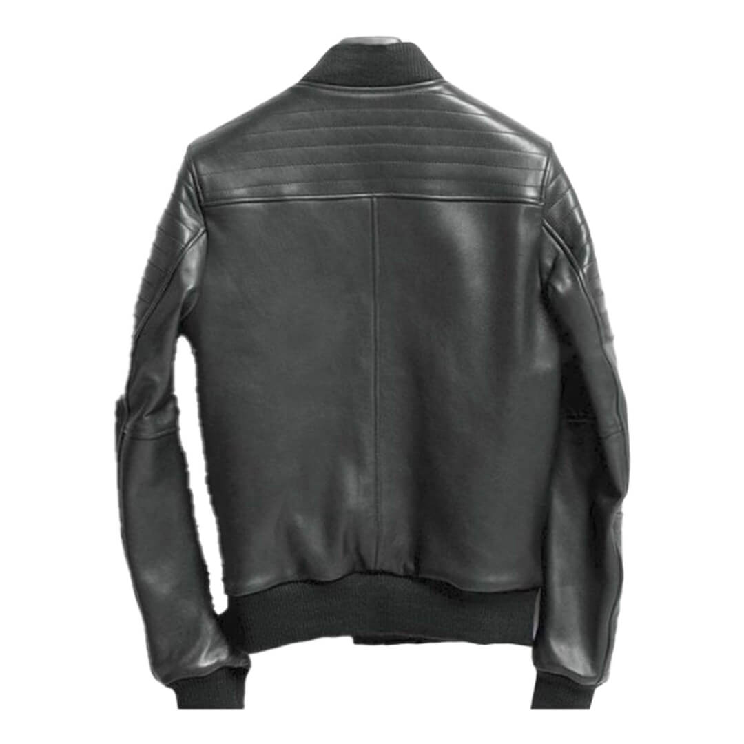 Classic Fabian Black Leather Moto Jacket for men, showcasing essential and timeless fashion style.