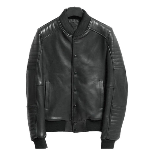 Black Leather Jacket Moto Style Men's Fashion Essential