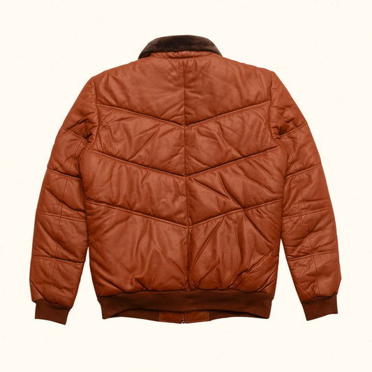 Puffer Jacket in Rich Brown Cold-Climate Gear