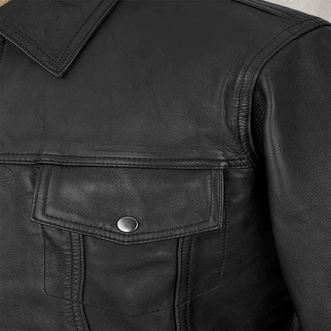 Man Black Leather Jacket a Timeless and Versatile Piece for the Modern Man