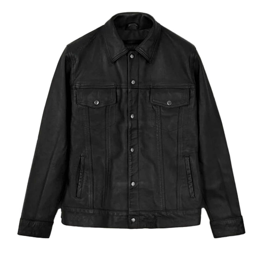 Man Black Leather Jacket a Timeless and Versatile Piece for the Modern Man