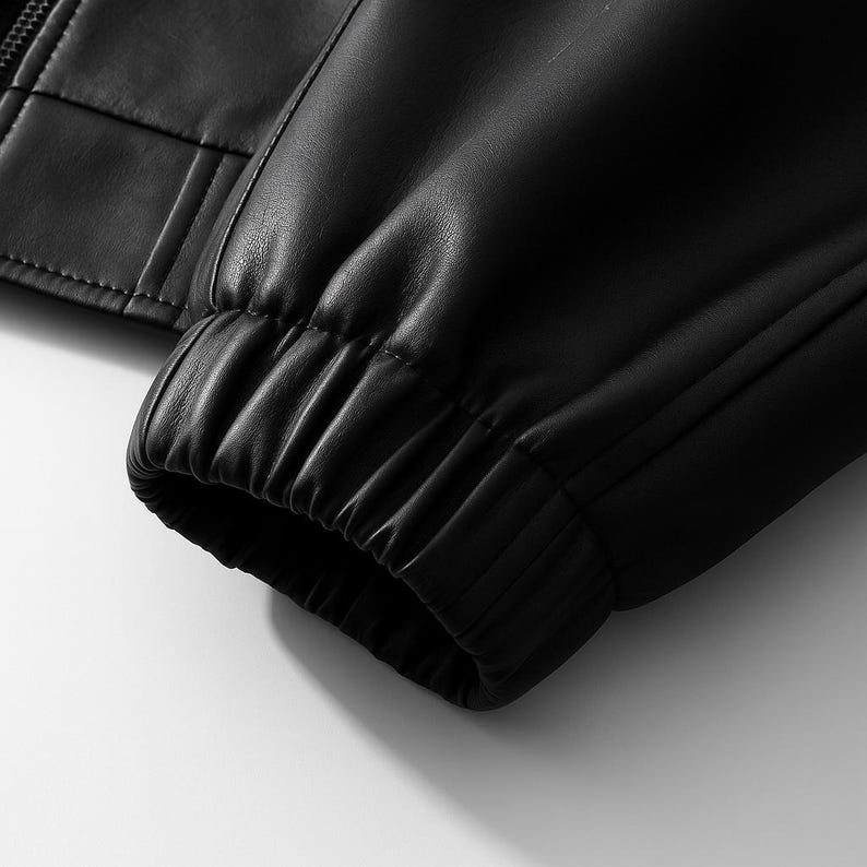 Unisex Black Original Leather Bomber Jacket – 90s Retro Minimalist Streetwear | Cowskin Jackets