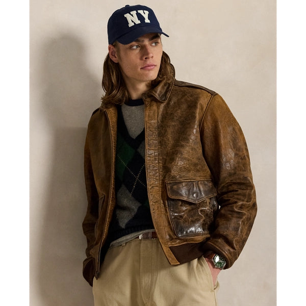 Leather Flight Jacket Polo