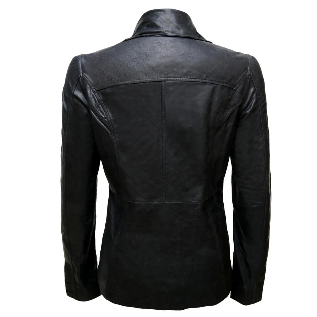 Women Inge Dark Blazer Style Leather Jacket