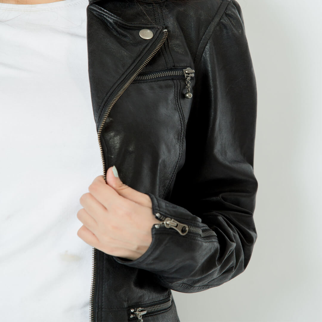 Women Inge Dark Blazer Style Leather Jacket