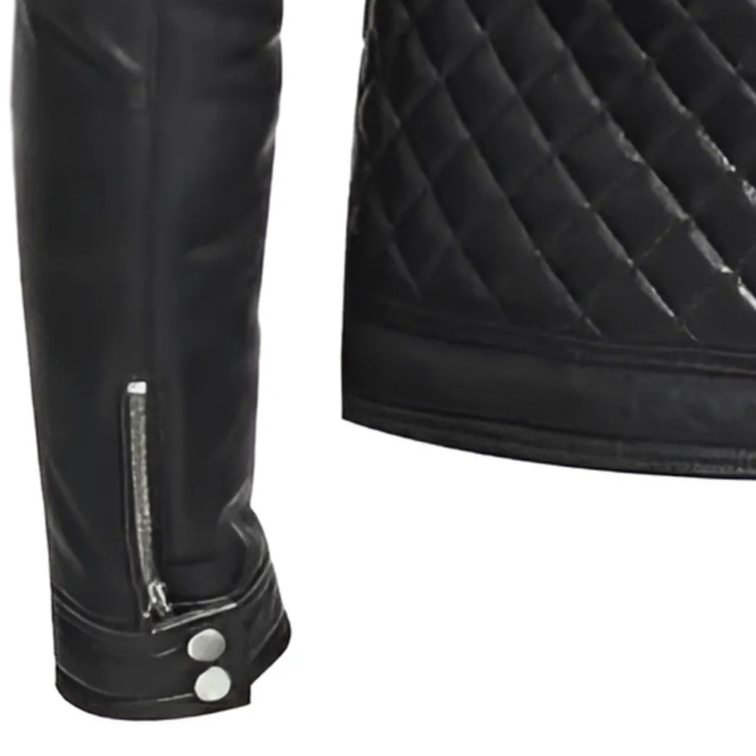 Leather Biker Jacket Mens Black Biker Leather Jacket for Men Quilted Cafe Racer Leather Jacket The Jacket Makers