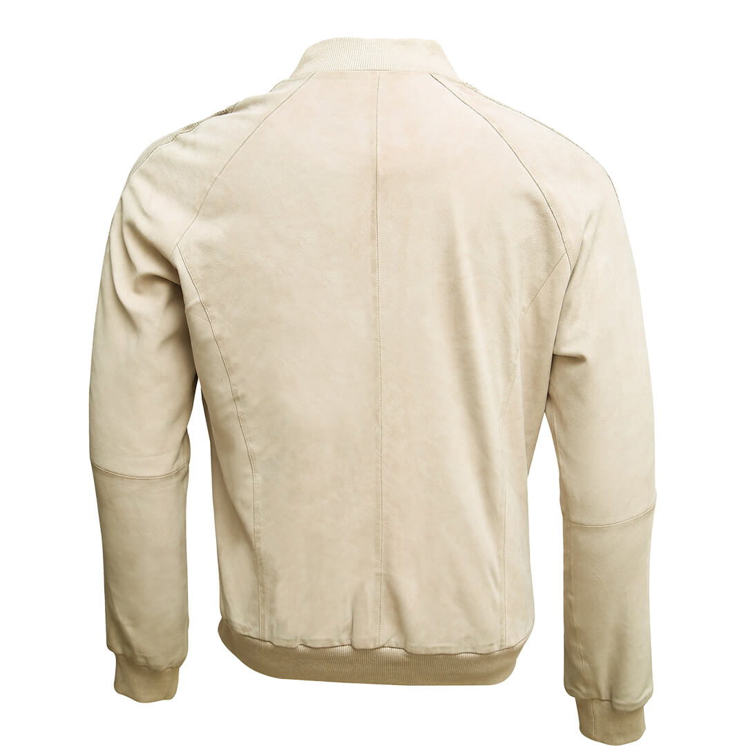 Chic men's light grey slim fit leather jacket, ideal for fashionable casual outerwear, exuding modern style and comfort.