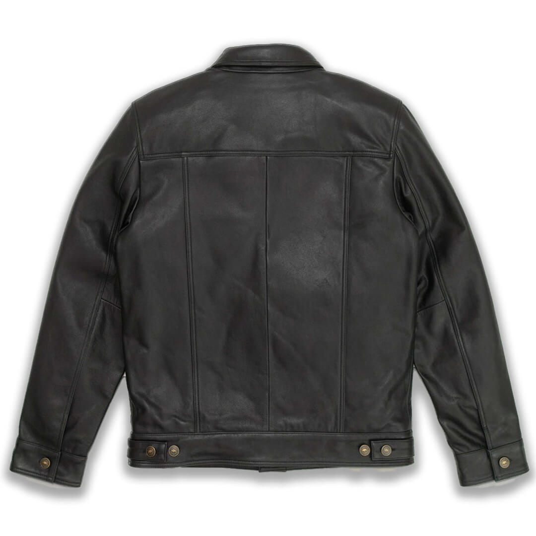 Elegant Mateo black leather jacket, a timeless fashion staple for versatile styling, suitable for both casual and formal wear.