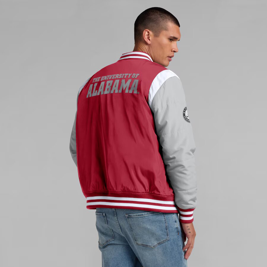 Alabama Crimson Tide Elements Elite Varsity Fan Jacket – Men’s Crimson Full-Snap Style