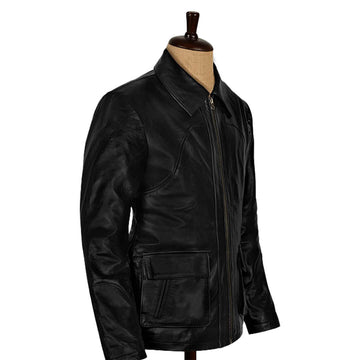 Mens Gharam Black Rider Jacket Sleek