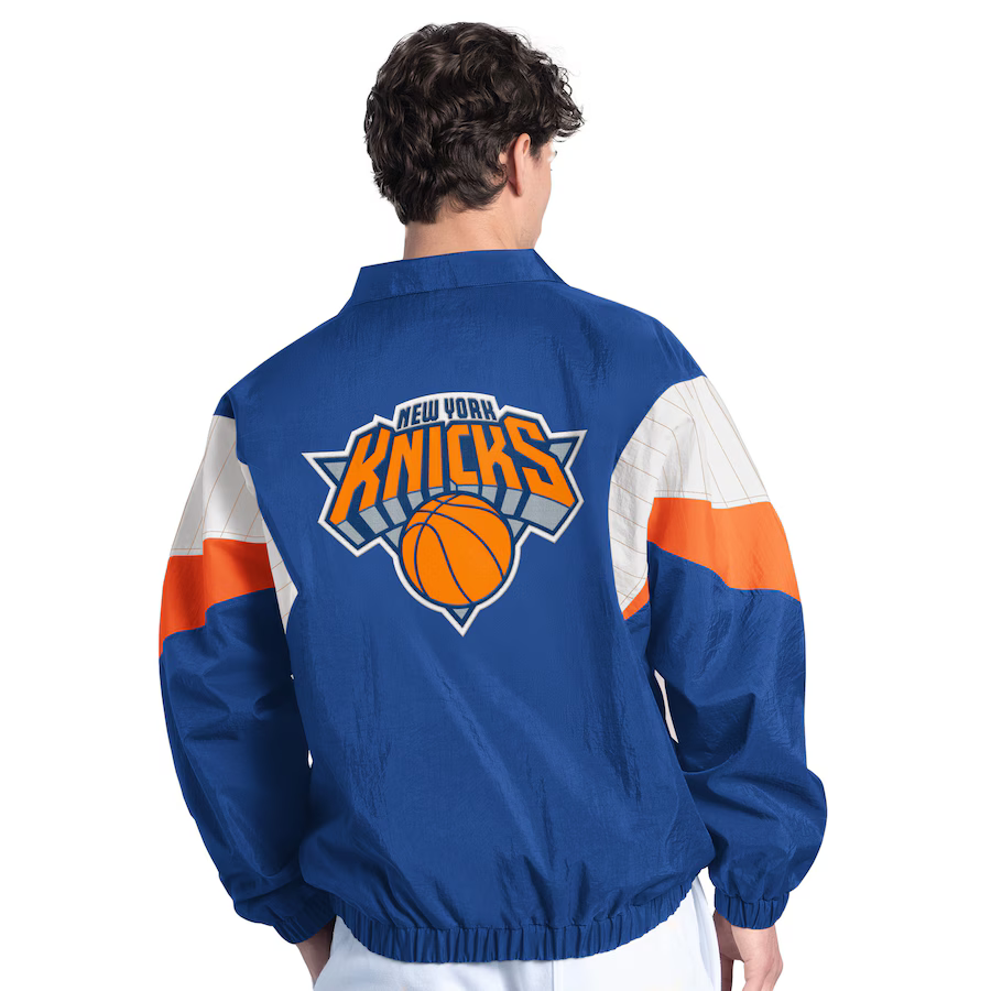 Men's New York Knicks Starter Blue Yard Line Full-Zip Jacket