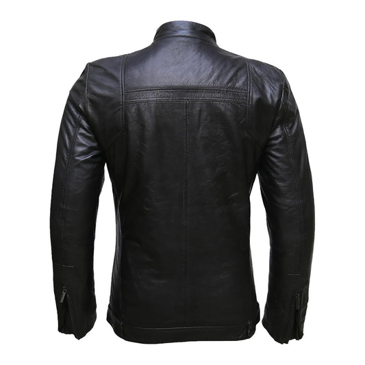 Black Leather Motorcycle Jacket for Men Premium Biker Style