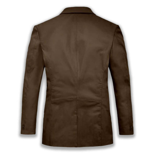 Sheepskin Leather Blazer for Modern Style