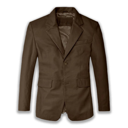 Sheepskin Leather Blazer for Modern Style