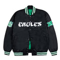 Philadelphia Eagles Green and White Rib Bomber Black Jacket