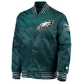 The Diamond Retro Philadelphia Eagles Green Satin Jacket
