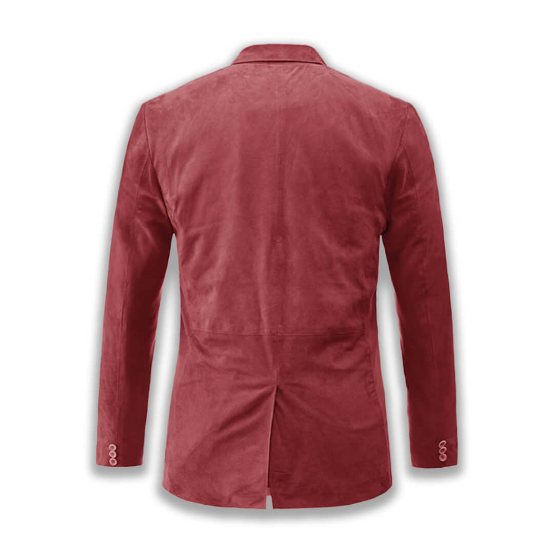 Preston Red Leather Blazer For Men Thejacketmakerss