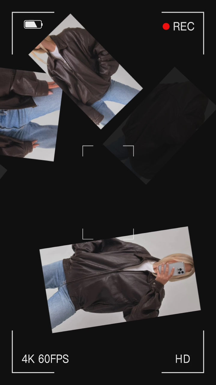 Vintage Leather Jacket Women - Retro Bombe