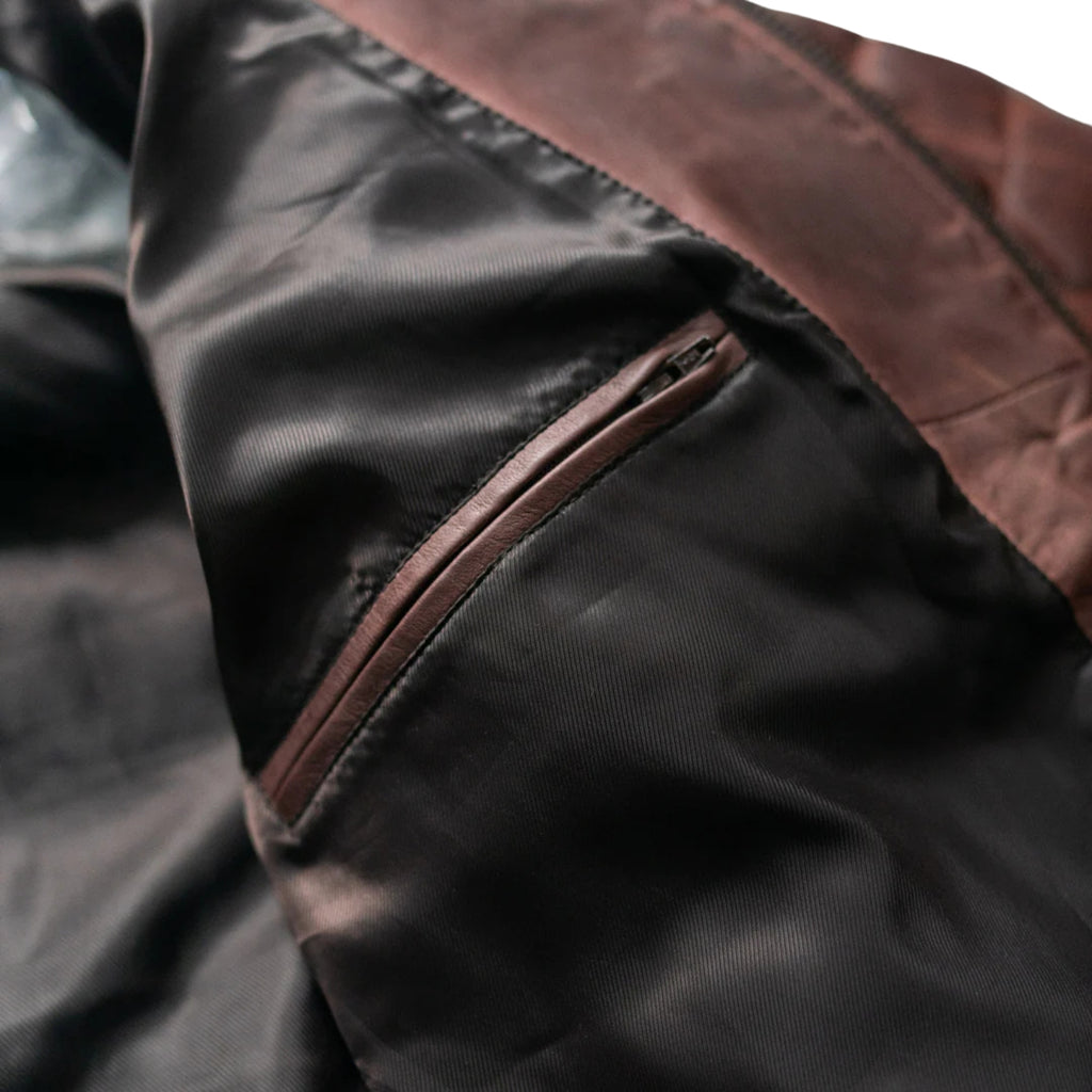 Puffer Jacket Mens Goose Down Lambskin Leather Jacket Lightweight Zip Up Winter Mens Bomber Puffer Coat The Jacket Makers