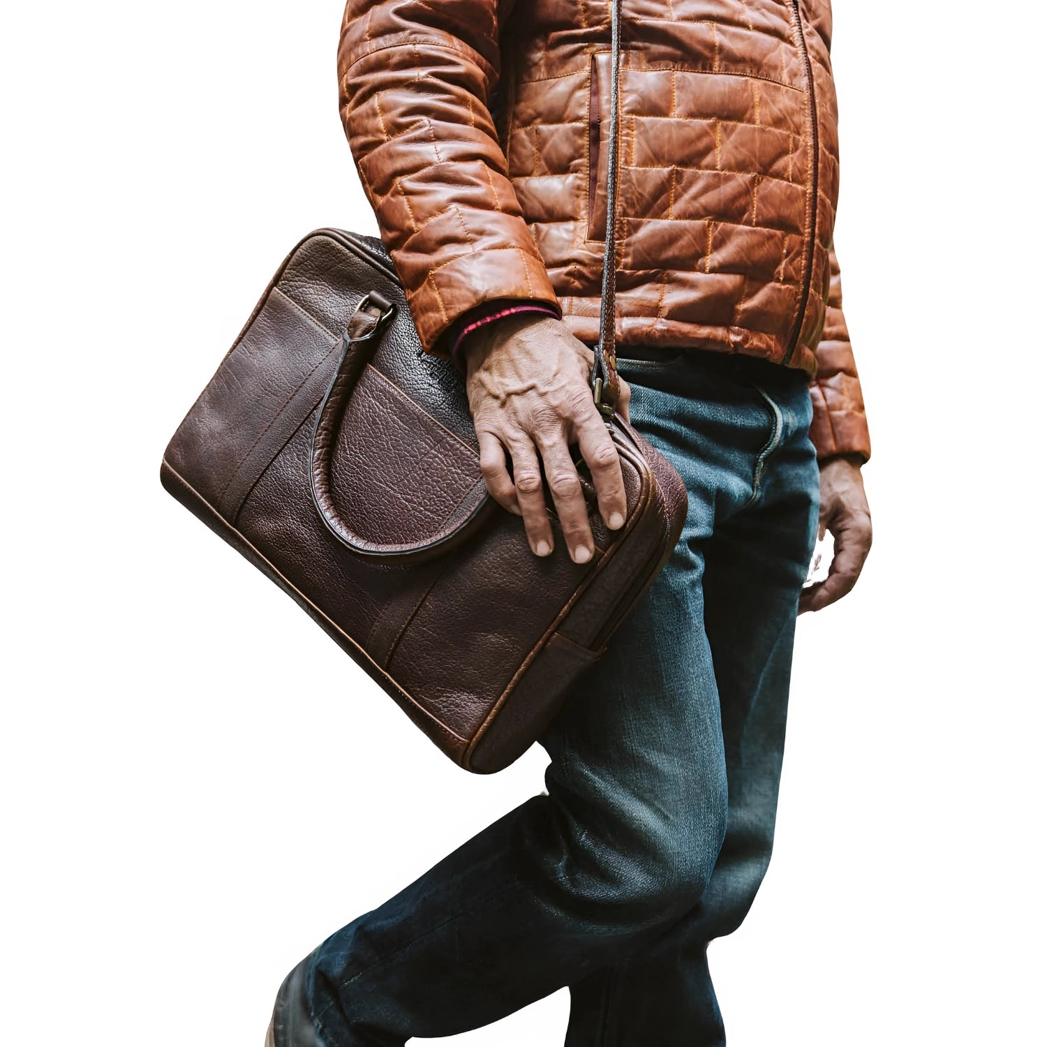 Puffer Jacket Mens Goose Down Lambskin Leather Jacket Lightweight Zip Up Winter Mens Bomber Puffer Coat The Jacket Makers