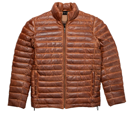 Puffer jacket Men's Real Leather jacket