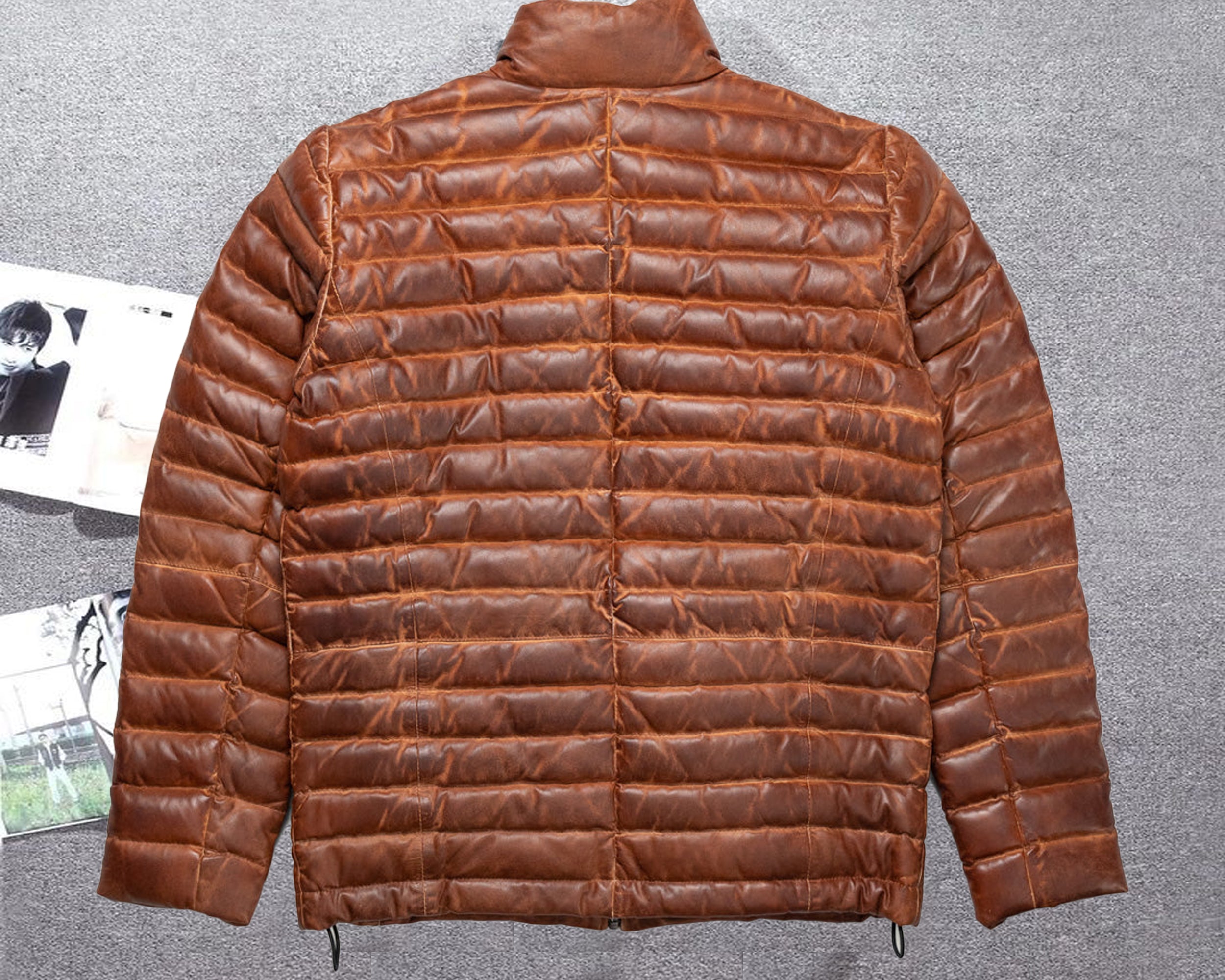 Puffer jacket Men's Real Leather jacket Thejacketmakerss