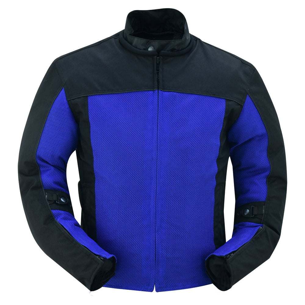 DS Cross Wind Micro Mesh Mens Motorcycle Jacket - Blue