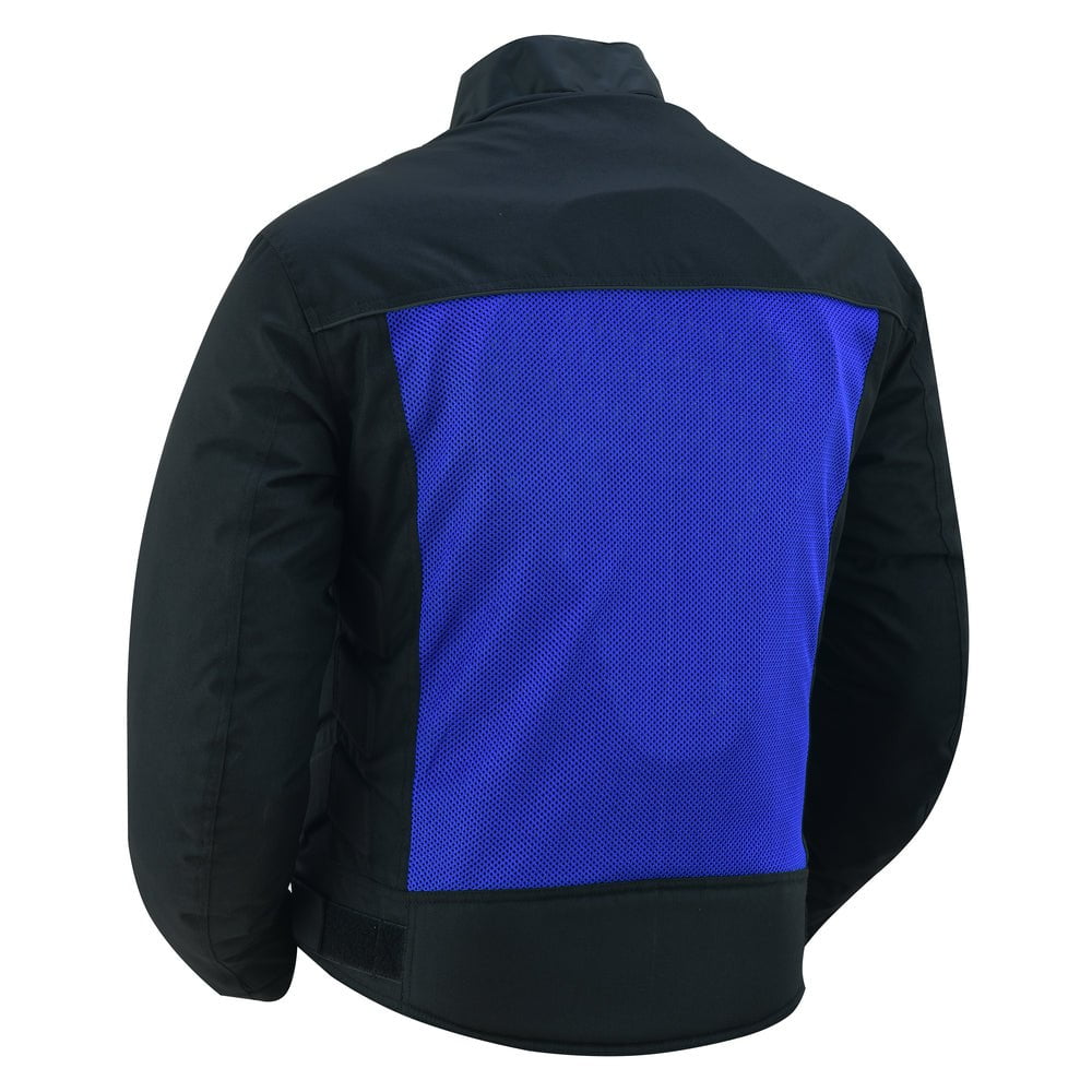 DS Cross Wind Micro Mesh Mens Motorcycle Jacket - Blue