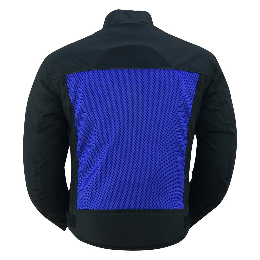 DS Cross Wind Micro Mesh Mens Motorcycle Jacket - Blue