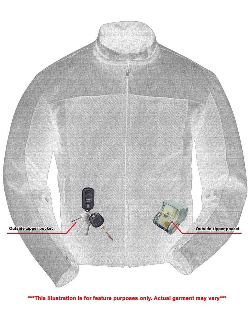 DS Cross Wind Micro Mesh Mens Motorcycle Jacket - Blue