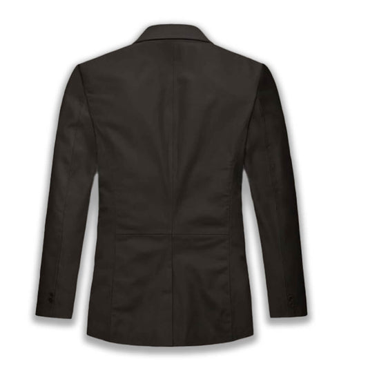 Handcrafted Rowan Brown Leather Blazer Finish Style