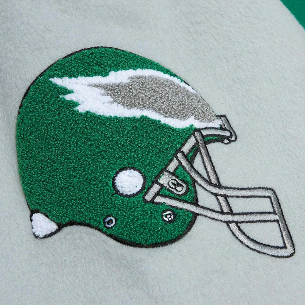 Philadelphia Eagles Kelly Green Varsity Jacket Vintage Style Letterman Bomber The Jacket Makers