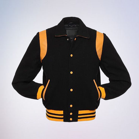 Varsity Jacket for Men, Stylish Retro College Jacket Wool Letterman Jacket Baseball Jacket