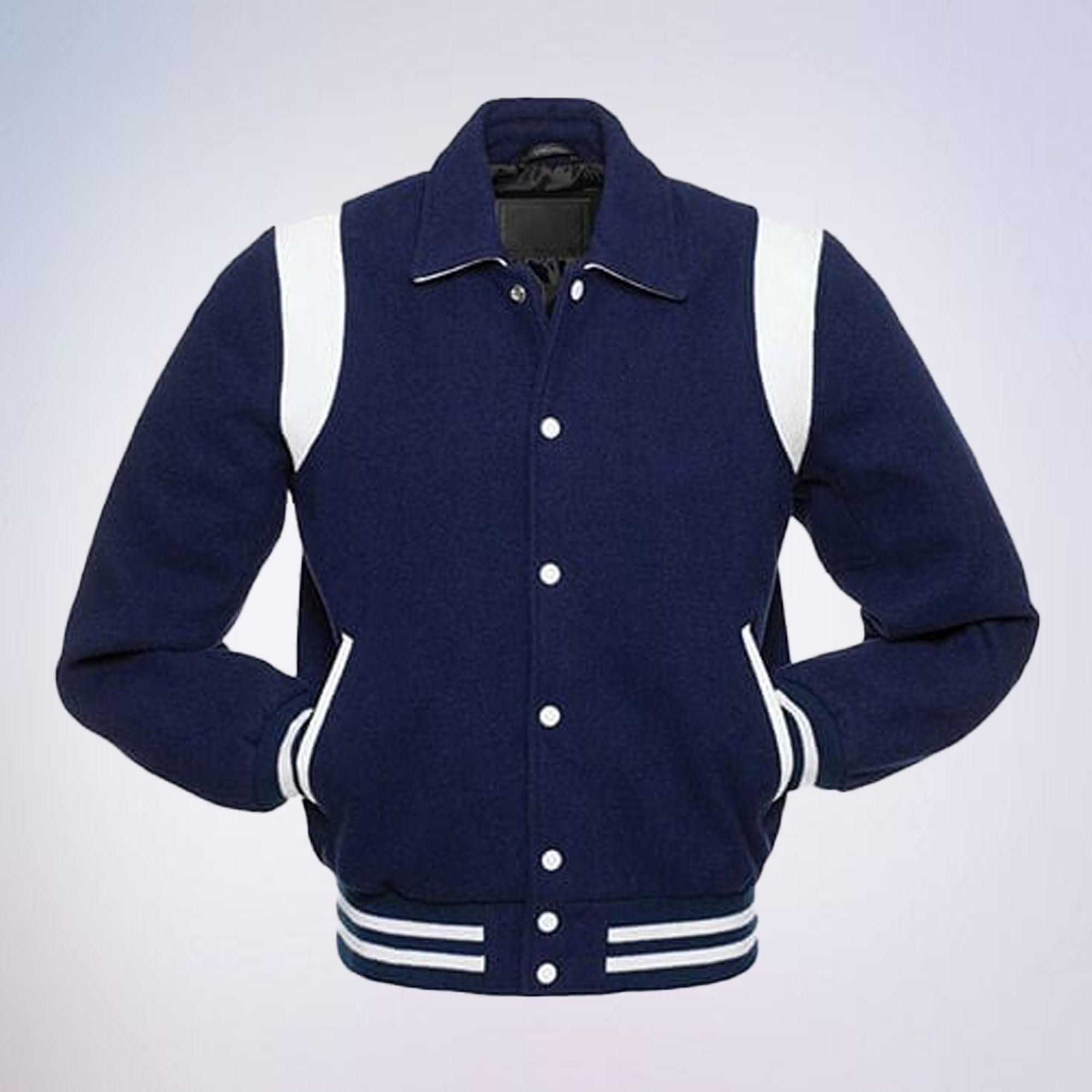 Varsity Jacket for Men, Blue Stylish Retro College Jacket Wool Letterman Jacket Baseball Jacket The Jacket Makers