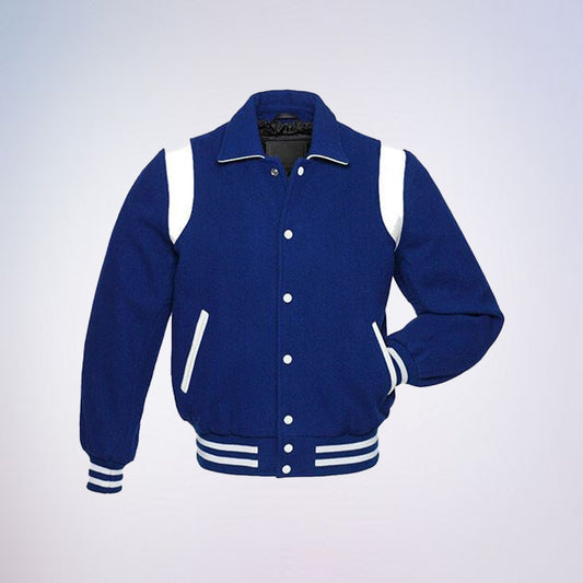 Varsity Jacket for Men, Stylish Retro Blue Varsity Jacket MensCollege Jacket Wool Letterman Jacket Baseball Jacket